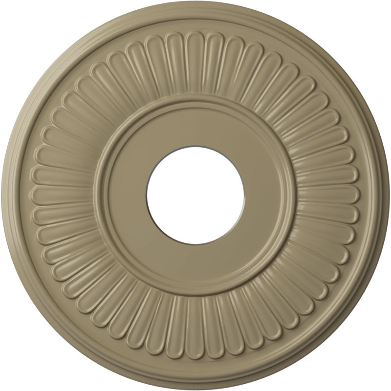 Médaillon de plafond Endurathane Salem, P 13 1/4 po x P 7 1/8 po x P 7/8 po (convient aux auvents jusqu'à 7 1/8 po), fini gris acier peint à la main