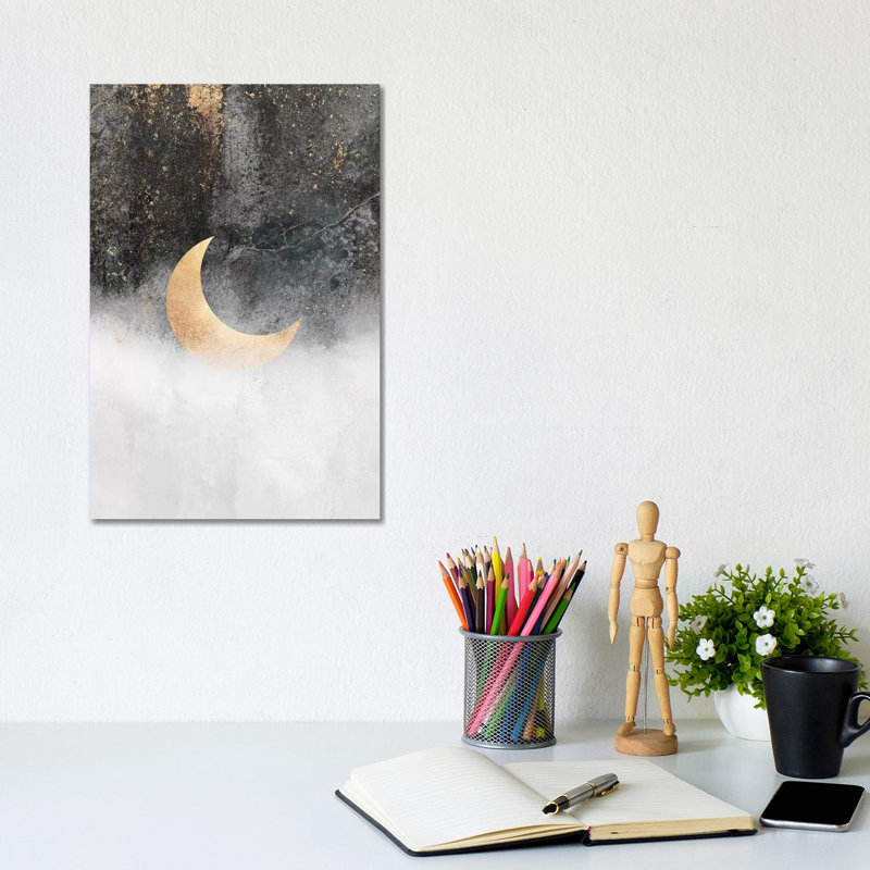 Crescent Moon by Elisabeth Fredriksson - Wrapped Canvas Gallery-Wrapped Canvas Giclée, 20.32 cm H x 30.48 cm W