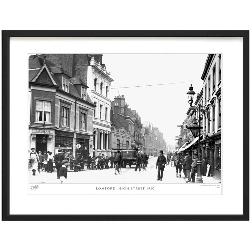 Romford, High Street 1910 by Francis Frith - Single Picture Frame Print, 45cm H x 60cm W x 2.3cm D
