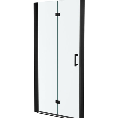 30"w X 72"h Shower Door, Matte Black. 1/4" Tempered Glass. Water-, Space, Adjustable Bathroom Inner Isolation Barrier Door Screen
