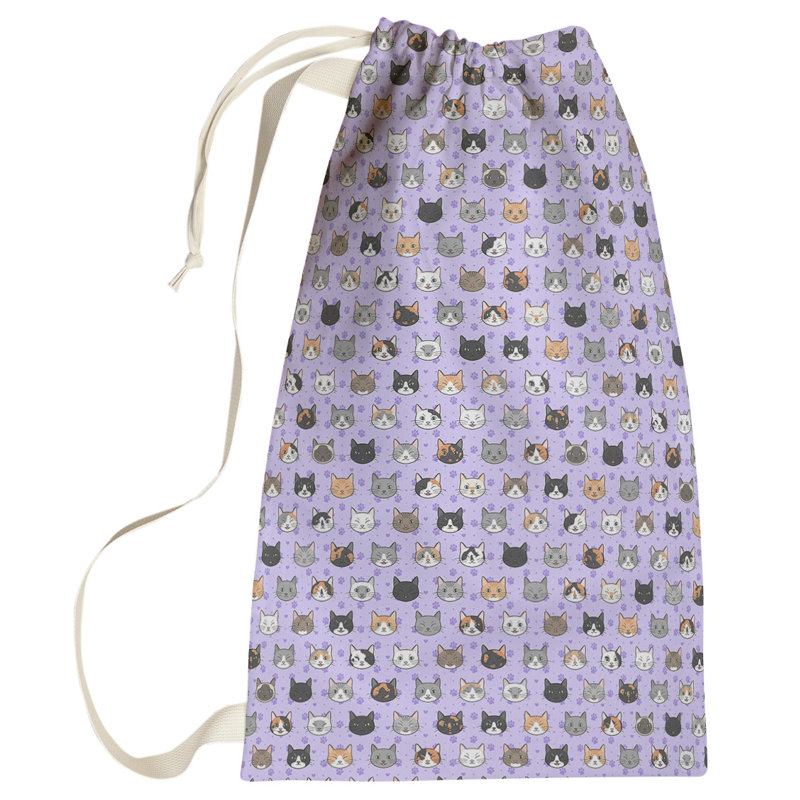 Leffel Fabric Laundry Bag with Handles, Large (76.5" H x 29.5" W x 1.5" D), Purple