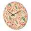 Horloge murale en bois Tropical Botanicals, Flowers and Flamingo II-63891622