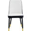 Élégant siège en polyuréthane blanc et noir de 2 pieds dorés pour une salle à manger avec chaises modernes et métal doré-1128513101-1128513096-1128513093