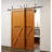 Brushed Nickel Arrow Design Double Track Bypass Two Door Hardware Kit （Door Not Included）-45199748