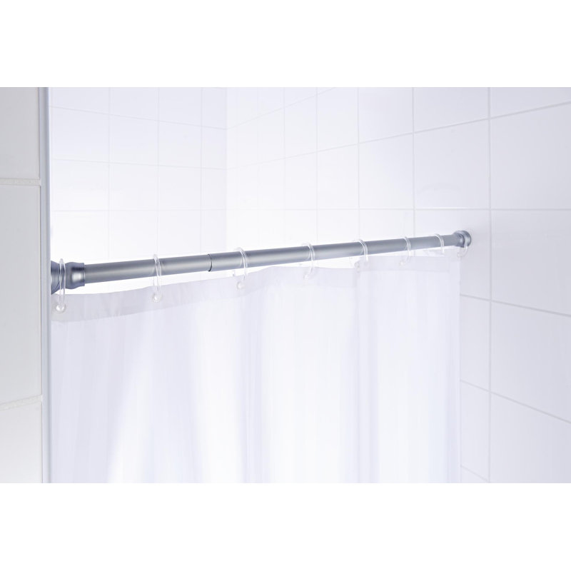 185cm Straight Tension Shower Curtain Pole, White