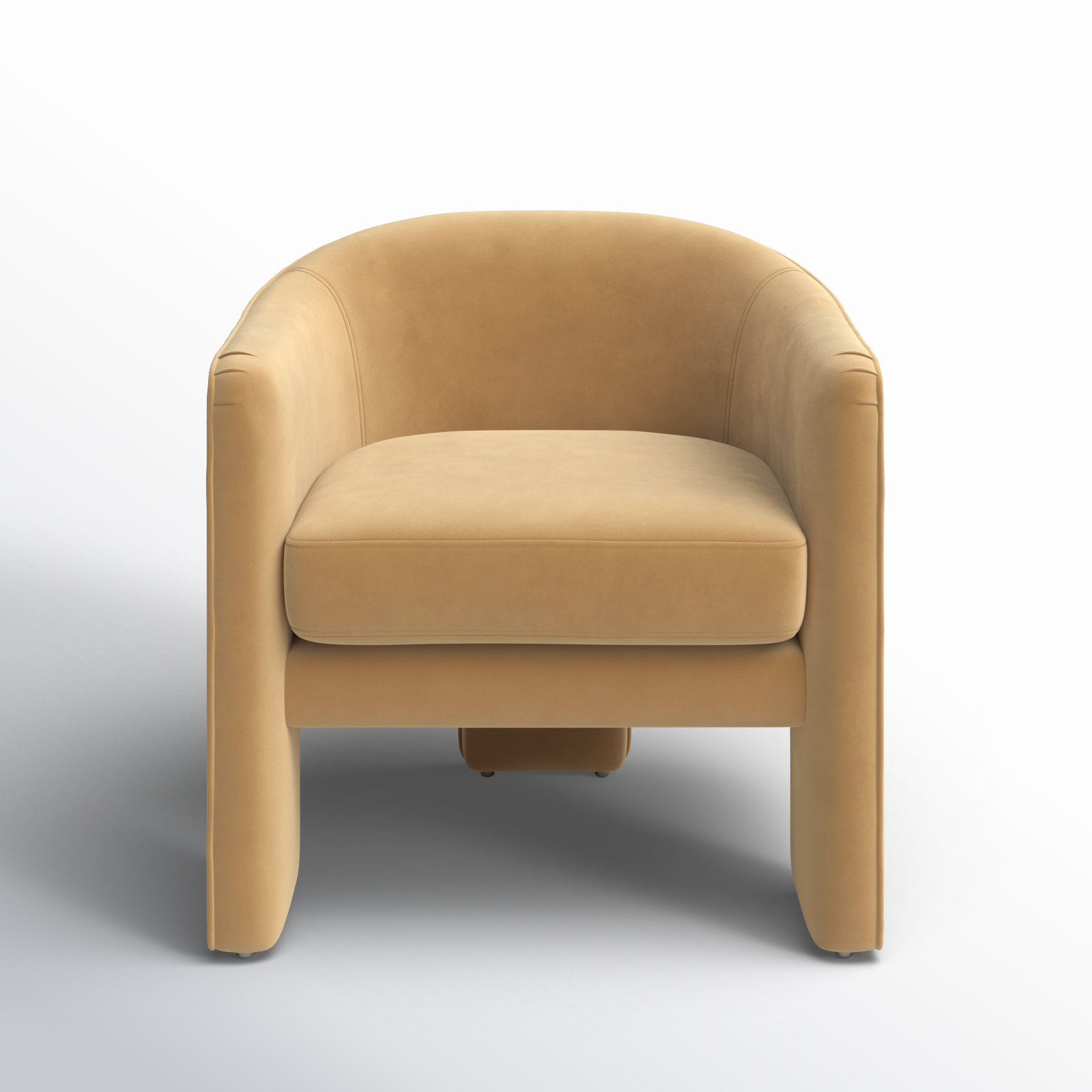 Upland Upholstered Armchair, Light Brown Velvet