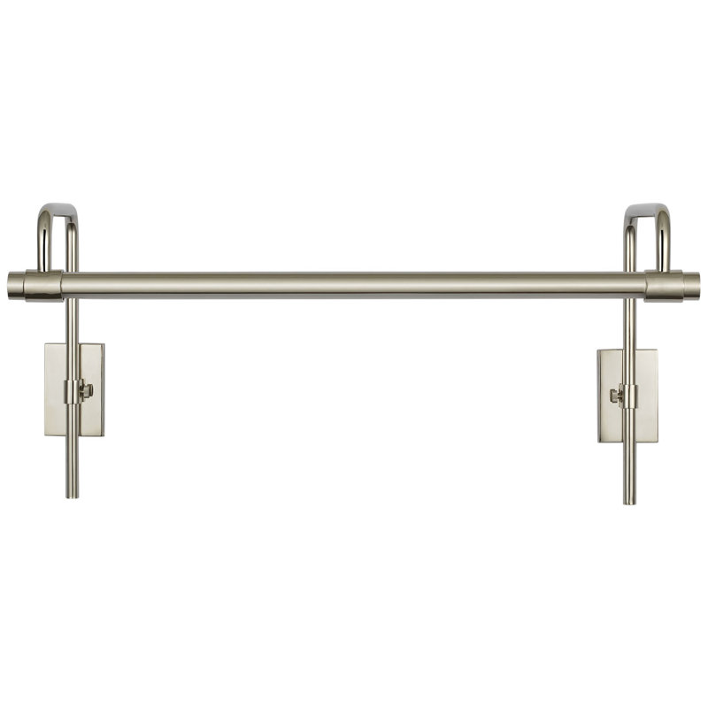 Thomas O'Brien Kidd 18" Frame Mount Picture Light, 8.75" H x 18" W x 8.75" D, Polished Nickel, 12 W