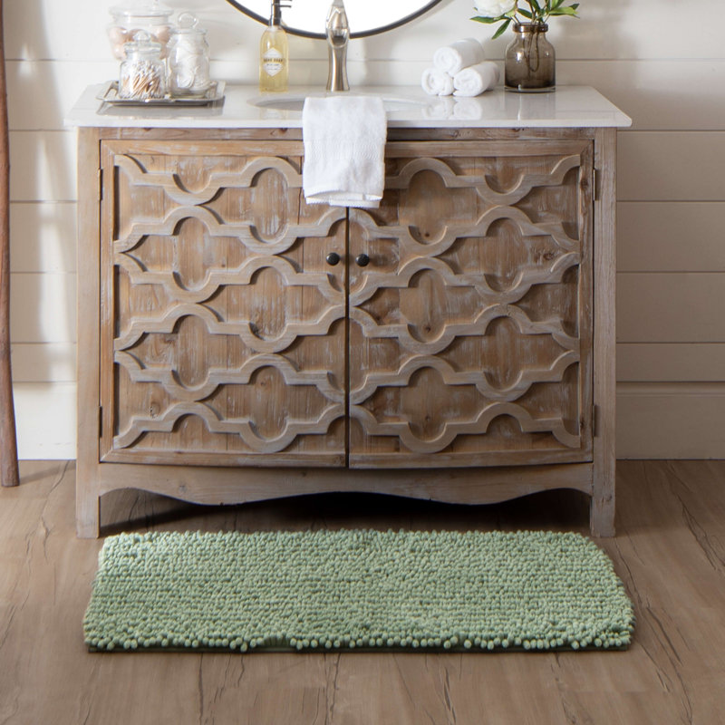 Tapis de bain antidérapant Tamayo, L 20 po x L 34 po, Origan