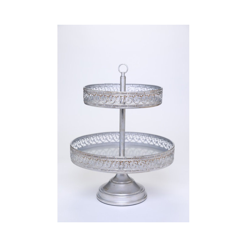 Daisy Tiered Stand, Silver