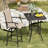 Roca Square Metal Outdoor Bar Table With Umbrella Hole , 28'' in. W 28'' in. D