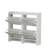 42.9 Inch Slatted Style 4 Flip Door Shoe Cabinet With Tabletop Baffle-1089585533