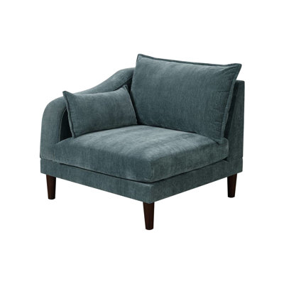Magnifique fauteuil à accoudoirs rose avec coussin moelleux et pieds en bois pour le salon
