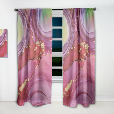 Paire de rideaux semi-transparents avec passe-tringle
