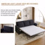 Canapé-lit en lin 81,5 po: canapé modulaire 3 places, matelas escamotable, canapé-lit convertible