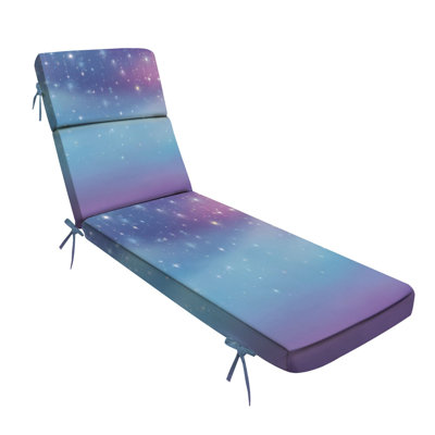  Outdoor Indoor 3'' Lounge Patio Cushion nice bright stars night sky purple blue violet Water-Resistant Chaise Lounge Cushion for Chair Patio Furniture Seat Cushion