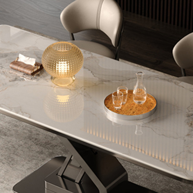 Katessa, H 29,5 po x L 55,1 po x l 31,4 po, Blanc / gris