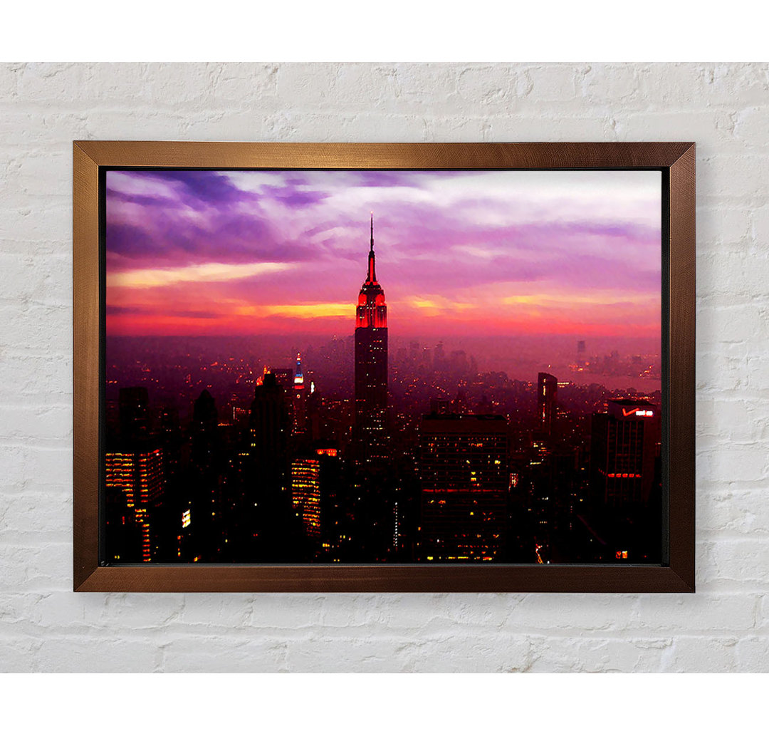 Empire State Building Evening Glow - Einzelner Bilderrahmen Kunstdrucke