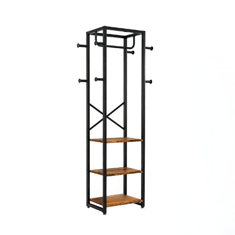 Freestanding 8 - Hook Coat Rack