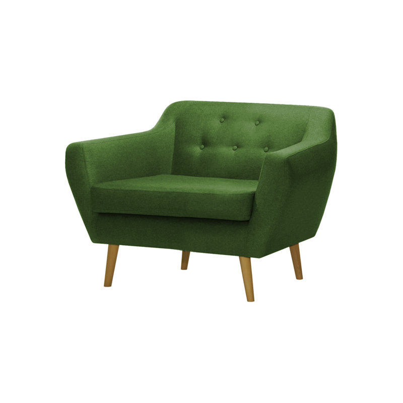 Melra Upholstered Armchair, Dark Green