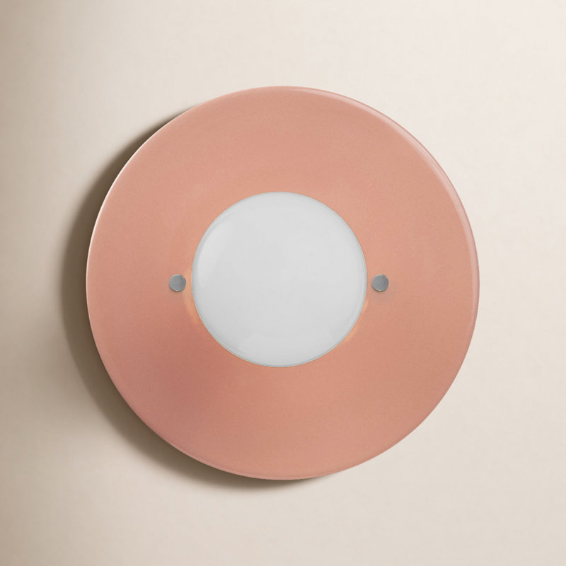 1 - Light Flush Mounted Sconce, Gloss Blush