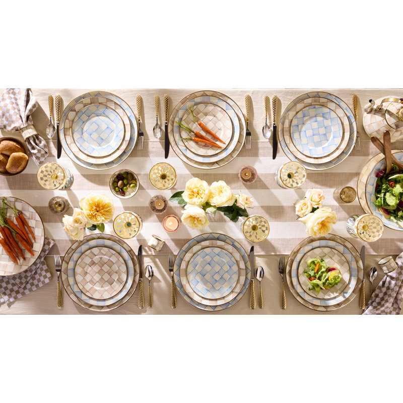 Sky Check Salad/Dessert Plate