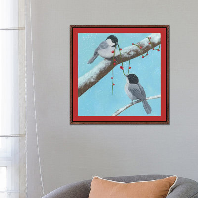 Chickadee Christmas Collection J 1 Piece Wall Art on Canvas