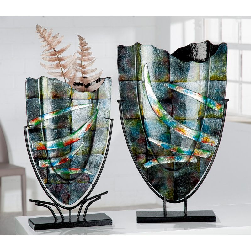 Schoeneck Handmade Glass Floor Vase, 48cm H x 29cm W x 10cm D