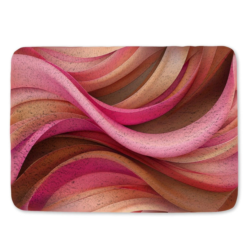 Rakowski Microfiber / Microsuede Non-Slip Bath Mat, 21"W x 34"L
