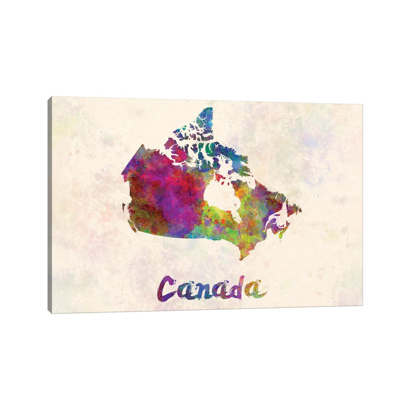 Canada par Paul Rommer - impression sur toile tendue, H 12 po x l 18 po x 1,5 po