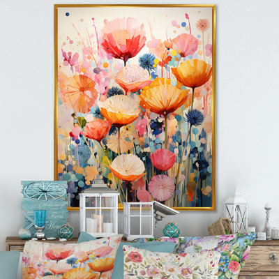 " Coral Whimsical Botanical Wilds II "