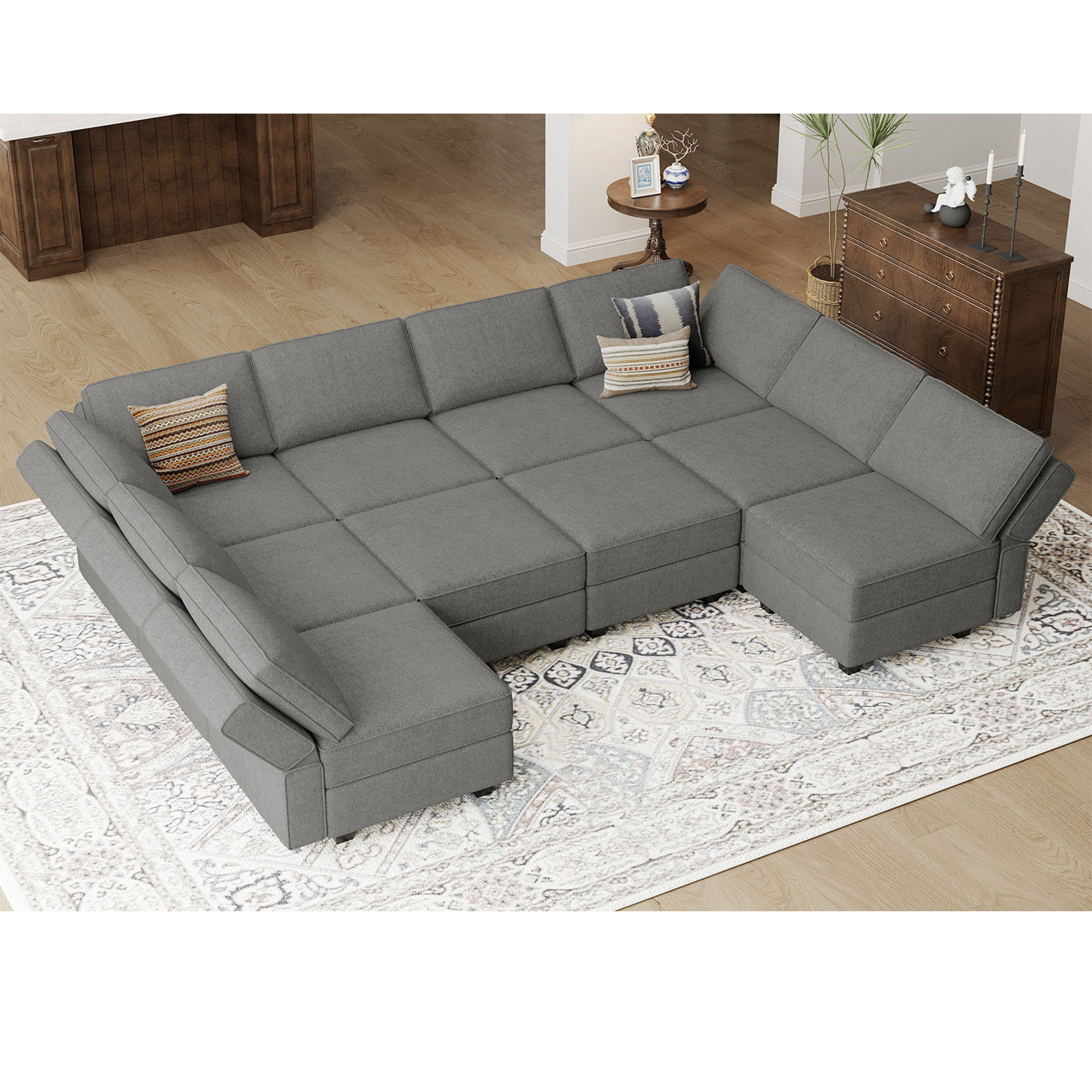 Factory Custom U-Shape Comfortable Modern Modular Sectional Furniture Sofa  Set Luxury Design - China Single Sofa, Couch