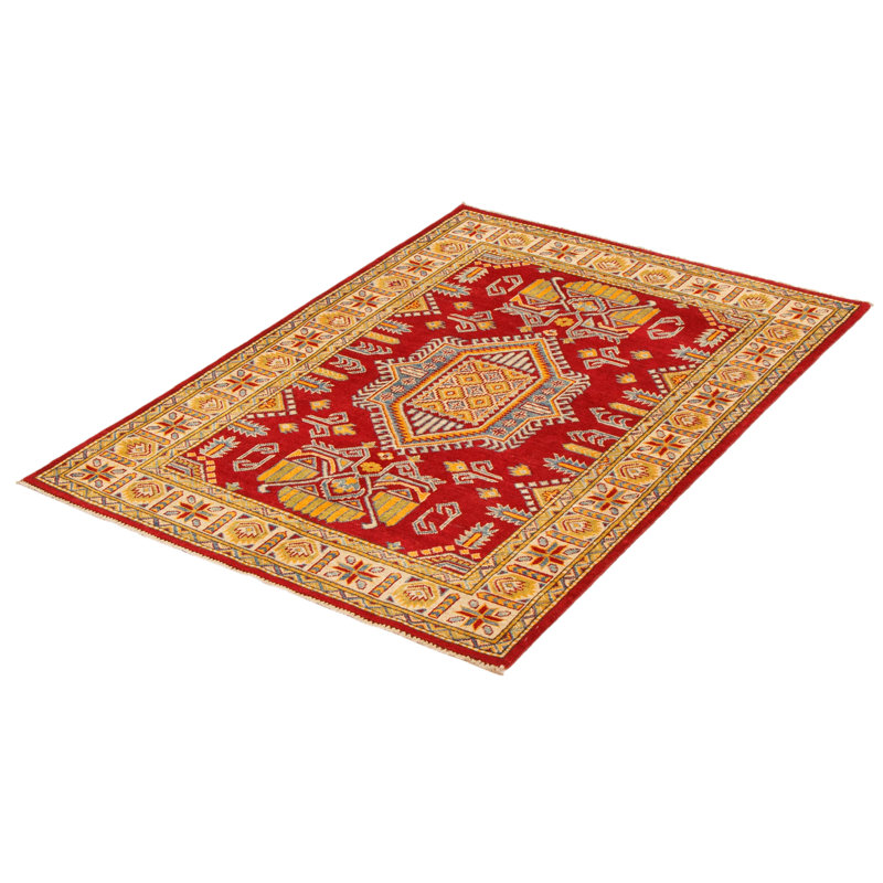 Tapis unique en laine noué à la main 4 pi 2 po x 5 pi 10 po nouvel âge Moretta