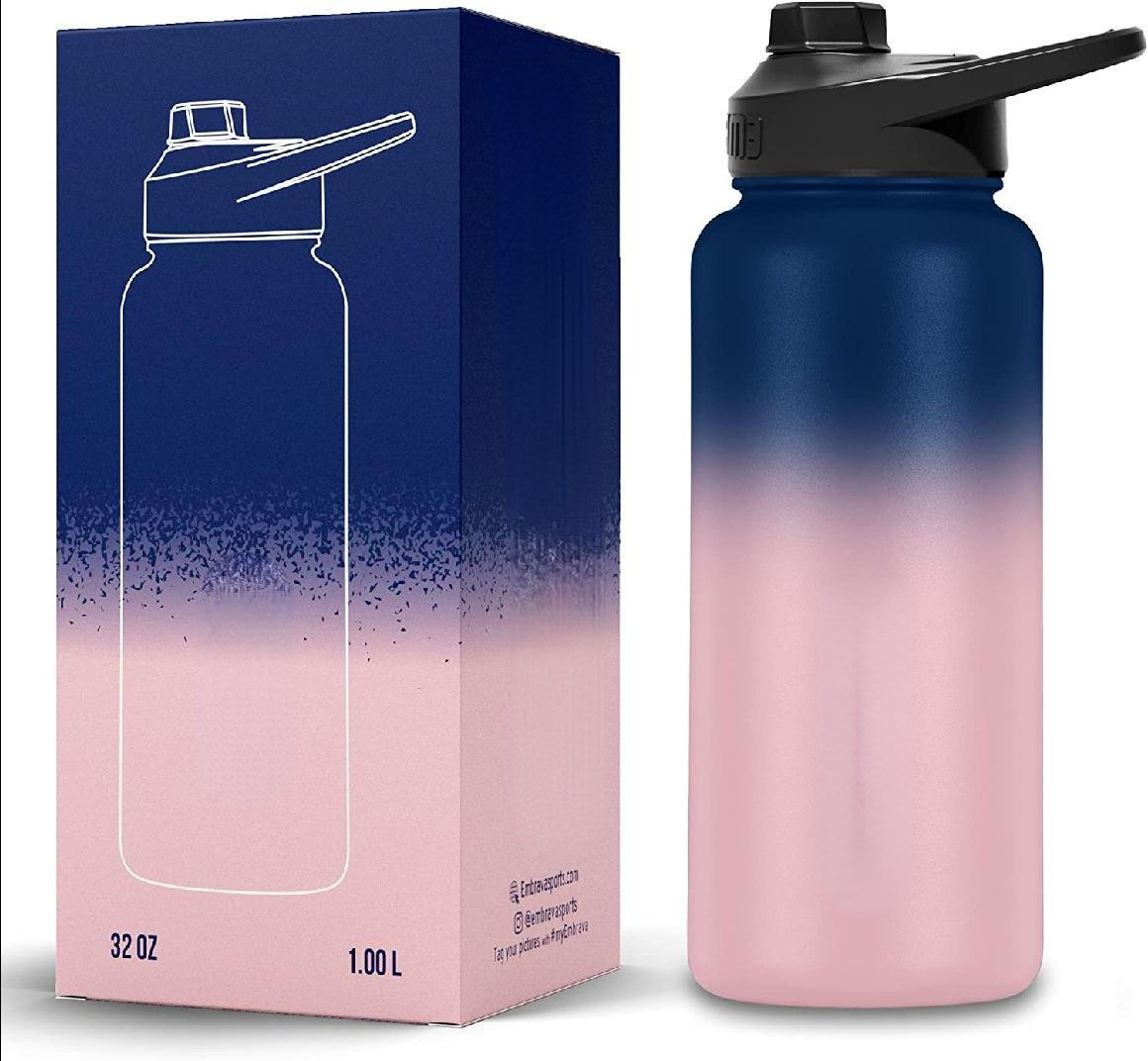 THE GYM KEG 74Oz Water Bottle With Carry Handle - Blue