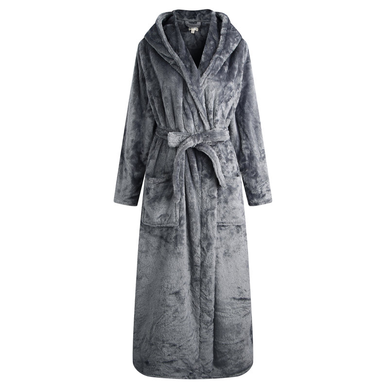 Peignoir avec poches et capuche Zaina Girl / Woman +, Grand, Gris