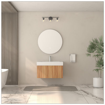 Meuble-lavabo flottant 30 po avec lavabo intégré