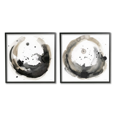 " Urban Infinity Abstract Circles " by Stella Chang 2 - Pieces Painting Print