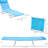Folding Outdoor Sun Chair - , Blue, With Pillow, Adjustable , Steel Frame & Breathable Mesh For Patio, Pool, Yard Lounger Reclining Back, Spaces Beach,