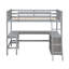 Lit mezzanine avec tablettes et bureau-463224856