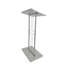 Podium assemblé Fixturedisplays® pour plancher, croix, acier et panneau de fibres à densité moyenne - Argent 119759 - Podium assemblé