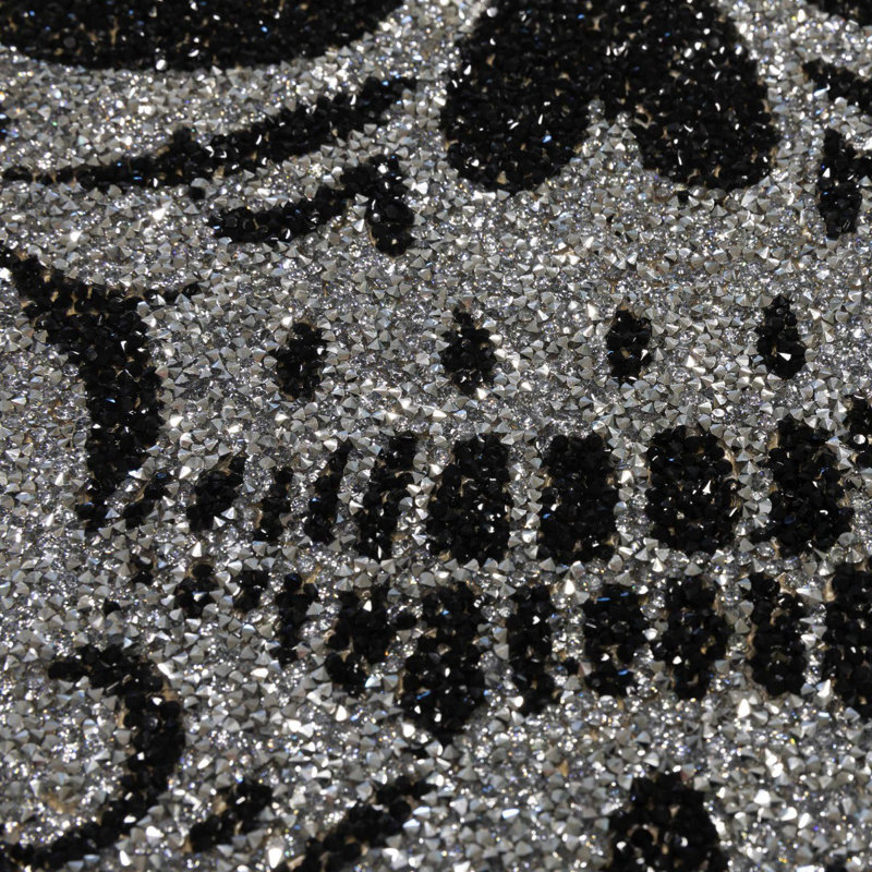 Sparkles Home | Napperon Luminous Sugar Skull avec strass | Décoration de table d'Halloween