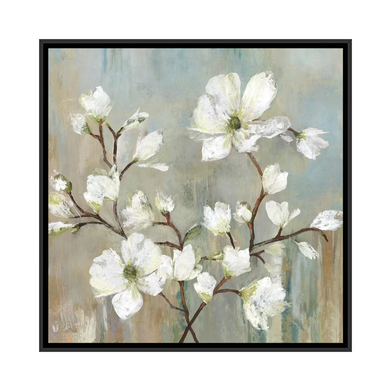 «Sweetbay Magnolia II», reproduction sur toile, H 18 po x l 18 po x P 1,5 po, Toile avec cadre noir