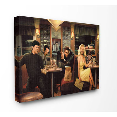 " Diner Dinner Vintage Hollywood Movie Star Classic Illustration "