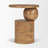 Stack Light Brown Wood Geometric Accent Table