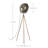 Cuddington 62'' Walnut Tripod Floor Lamp