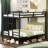 Black Queen-Size Bunk Bed Featuring Metal Frame, Guardrail And - Build With 110 Lbs Per Capacity, High For 'S Security, Comfortable Climbing, Stylish Finish Underbed Storage, Space Option, Easy Setup