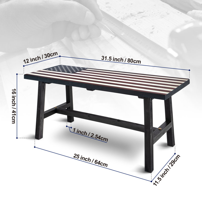 Banc d'extérieur en pin Marfic