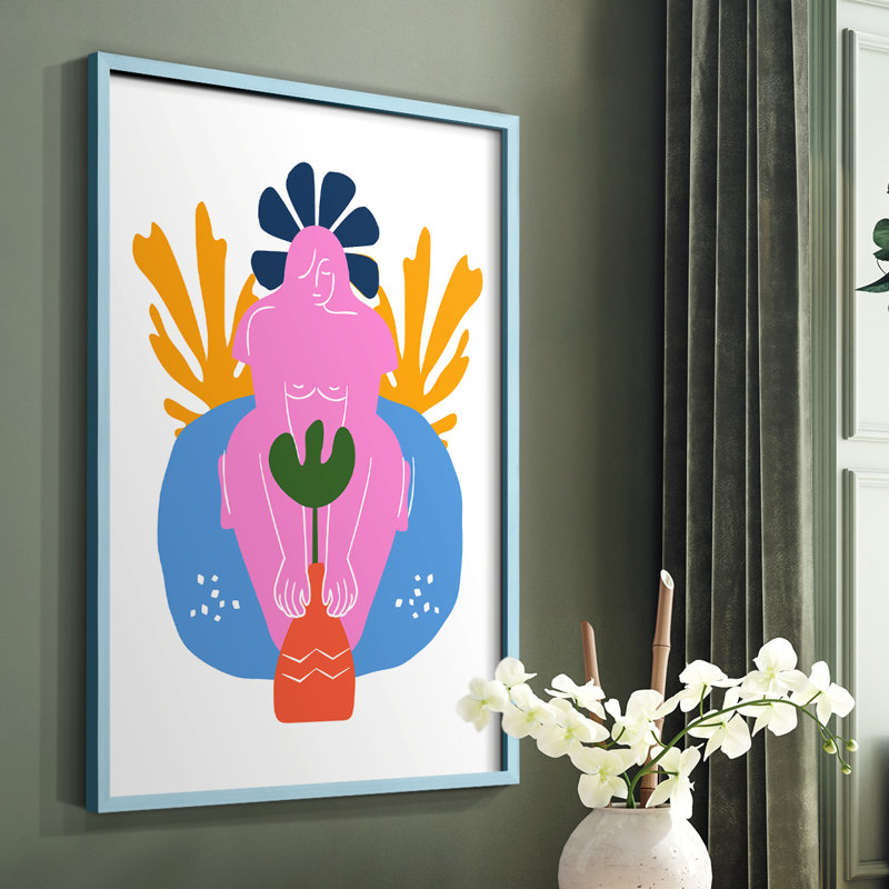Matisse CDLV, reproduction encadrée - bois massif, Cadre simple bleu, H 10 po x l 8 po