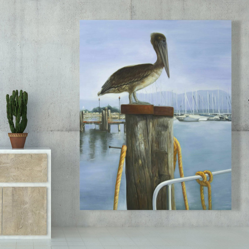 Toile de salle de bain Pelican Marine - Coastal Home Decor Art