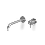 Acquaco Linki Loop Wall Mount Two-Hole Single Handle Bathroom Lavatory Faucet with 8-1/2'' Spout Reach