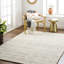 Gillian Striped Handmade Area Rug in Cream/Camel-2089560879
